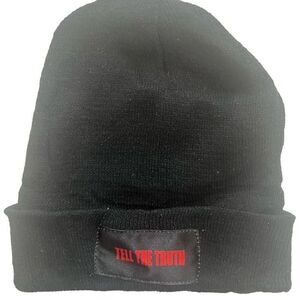 TELL THE TRUTH Brand Black Logo Beanie  • Selling Sunset • One Size • New